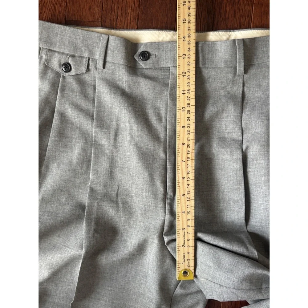 NWT J.Crew Relaxed Double Pleated Trousers 36x32 VBC Italian Wool Gray